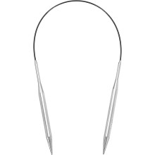 Size US 10.25 (6.5mm) Knitting Needles Circular Needle 16 Inch(40cm) Round Metal Stainless Steel Needle for Handmade Projects DIY Knitting Black