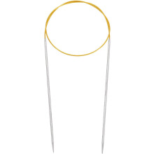 Size US 1.5 (2.5mm) Knitting Needles Circular Needle 26 Inch(65cm) Round Metal Stainless Steel Needle for Handmade Projects DIY Knitting Gold