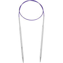 Size US 7 (4.5mm) Knitting Needles Circular Needle 26 Inch(65cm) Round Metal Stainless Steel Needle for Handmade Projects DIY Knitting Purple