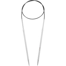 Size US 6 (4mm) Knitting Needles Circular Needle 26 Inch(65cm) Round Metal Stainless Steel Needle for Handmade Projects DIY Knitting Black
