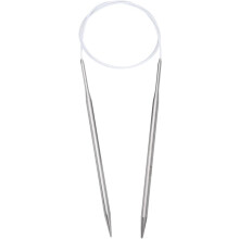 Size US 8 (5mm) Knitting Needles Circular Needle 31 Inch(80cm) Round Metal Stainless Steel Needle for Handmade Projects DIY Knitting White