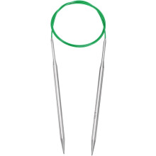 Size US 9 (5.5mm) Knitting Needles Circular Needle 31 Inch(80cm) Round Metal Stainless Steel Needle for Handmade Projects DIY Knitting Green