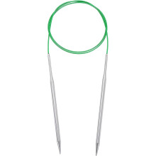 Size US 9 (5.5mm) Knitting Needles Circular Needle 40 Inch(100cm) Round Metal Stainless Steel Needle for Handmade Projects DIY Knitting Light Green