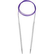 Size US 7 (4.5mm) Knitting Needles Circular Needle 47 Inch(120cm) Round Metal Stainless Steel Needle for Handmade Projects DIY Knitting Purple