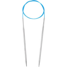 Size US 5 (3.75mm) Knitting Needles Circular Needle 31 Inch(80cm) Round Metal Stainless Steel Needle for Handmade Projects DIY Knitting Blue