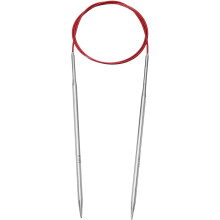 Size US 6 (4mm) Knitting Needles Circular Needle 31 Inch(80cm) Round Metal Stainless Steel Needle for Handmade Projects DIY Knitting Red