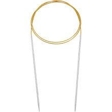 Size US 2 (2.75mm) Knitting Needles Circular Needle 40 Inch(100cm) Round Metal Stainless Steel Needle for Handmade Projects DIY Knitting Gold