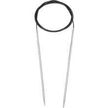 Size US 3 (3.25mm) Knitting Needles Circular Needle 47 Inch(120cm) Round Metal Stainless Steel Needle for Handmade Projects DIY Knitting Black