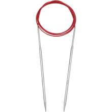 Size US 6 (4mm) Knitting Needles Circular Needle 47 Inch(120cm) Round Metal Stainless Steel Needle for Handmade Projects DIY Knitting Red