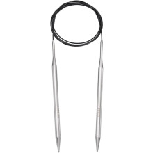 Size US 10.5 (6.5mm) Knitting Needles Circular Needle 47 Inch(120cm) Round Metal Stainless Steel Needle for Handmade Projects DIY Knitting Black