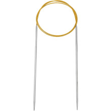 Size US 2 (2.75mm) Knitting Needles Circular Needle 31 Inch(80cm) Round Metal Stainless Steel Needle for Handmade Projects DIY Knitting Yellow