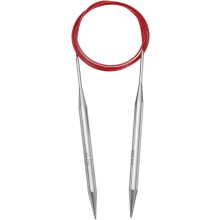 Size US 11 (8mm) Knitting Needles Circular Needle 47 Inch(120cm) Round Metal Stainless Steel Needle for Handmade Projects DIY Knitting Red