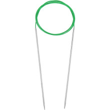 Size US 1 (2.25mm) Knitting Needles Circular Needle 47 Inch(120cm) Round Metal Stainless Steel Needle for Handmade Projects DIY Knitting Green