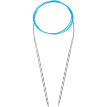 Size US 5 (3.75mm) Knitting Needles Circular Needle 47 Inch(120cm) Round Metal Stainless Steel Needle for Handmade Projects DIY Knitting Blue