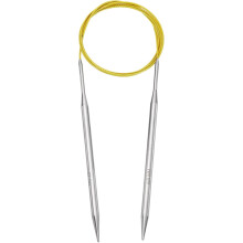 Size US 10 (6mm) Knitting Needles Circular Needle 47 Inch(120cm) Round Metal Stainless Steel Needle for Handmade Projects DIY Knitting Yellow
