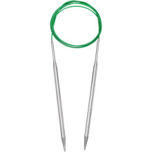 Size US 9 (5.5mm) Knitting Needles Circular Needle 47 Inch(120cm) Round Metal Stainless Steel Needle for Handmade Projects DIY Knitting Green