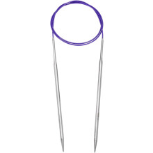 Size US 7 (4.5mm) Knitting Needles Circular Needle 31 Inch(80cm) Round Metal Stainless Steel Needle for Handmade Projects DIY Knitting Purple