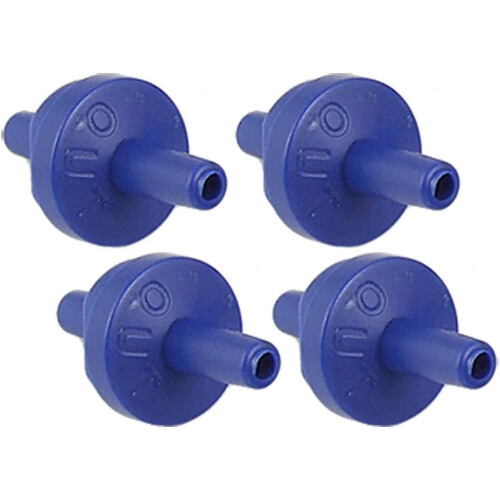 4 Pcs Hard Plastic One-Way Valve Replacement Dark Blue