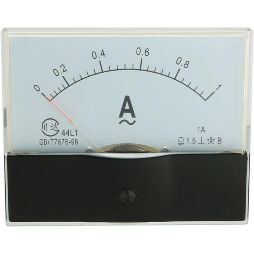 44L1-A AC 1A Rectangle Panel Analogue Current Meter Ammeter