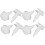 20 Pcs Trim Panel Clip Fastener Plastic Rivet Retainer White 1