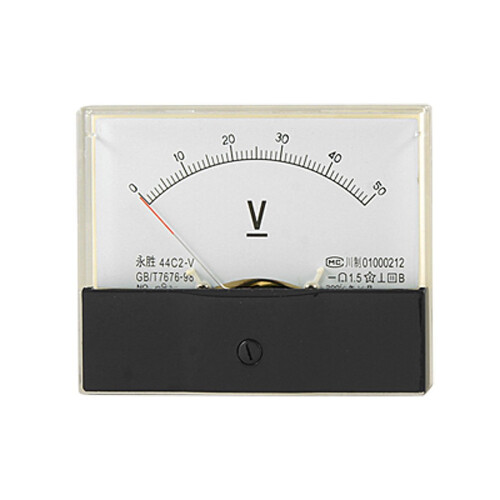 0-50V DC Voltage Panel Meter Analog Voltmeter Gauge New
