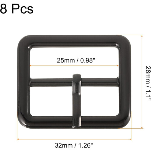 Metal Roller Buckles, Single Prong Belt Strap Adjuster 1