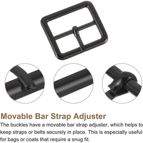 Metal Roller Buckles, Single Prong Belt Strap Adjuster 2