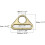 Triangle Buckle Adjuster, Triangle D Rings Adjuster Triangle with bar Swivel Clip for Bag Strap, 2