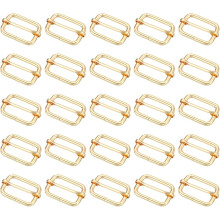 Metal Slide Buckle, Metal Adjustable Buckles, Flat Slide Strap Release Buckles for Backpack Purse Webbing Strap