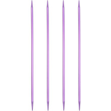 4Pcs Knitting Needles 4mm (US Size 6) Aluminum Alloy Double Pointed Knitting Needle 7.87 Inches Length Metal Weaving Tool for Handmade Projects DIY Kn