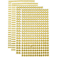 1394 Pcs 4mm/6mm Round Rhinestone Stickers, Self-Adhesive Crystal Stickers for Crafts, Jewelry, Nail Art, Festivals (Light Golden Yellow)
