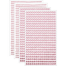 2190 Pcs 3mm/5mm Rhinestone Stickers for Crafts, 4 Sheet Self-Adhesive Round Rhinestone Stickers, Crystal Crafts Jewelry Stickers for Nail, Makeup, Fe