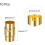 Leather Cord End Clasp, 10 Pcs 8mm Hole Leather Clasps, Gold 2