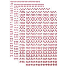 1394 Pcs 4mm/6mm Rhinestone Stickers for Crafts, 4 Sheet Self-Adhesive Round Rhinestone Stickers, Crystal Crafts Jewelry Stickers for Nail, Makeup, Fe
