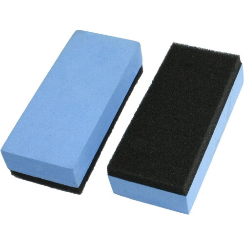 Blue Black Double Sides Coated Washing Pads for Car Auto 2 Pcs