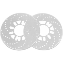2 Pcs Aluminum Alloy Disc Brake Rotor Cover Silver Tone for Truck Car Vehicle