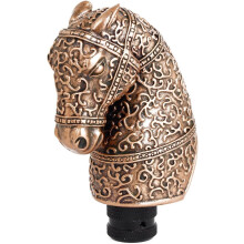 Copper Tone 3D Horse Head Design Gear Shift Knob