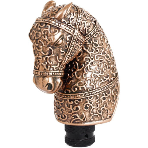 Copper Tone 3D Horse Head Design Gear Shift Knob