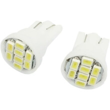 2 x T10 194 168 W5W 1210 Surface Mount Device 8 LED Wedge Light Door License Plate Lamp Bulb