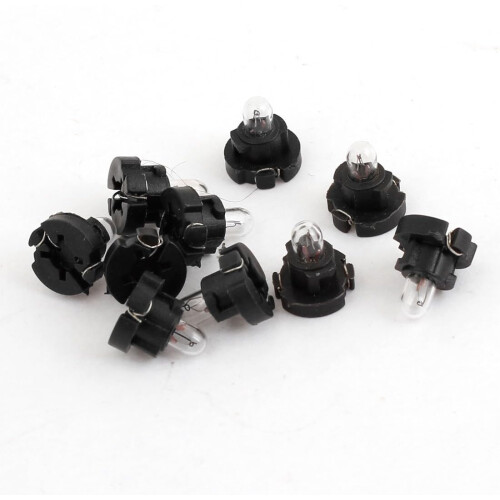 10 Pcs Yellow T3 Auto 1 Bulb Dashboard Indicator Side Light internal