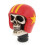 Vehicle Auto Decoration Beige Teeth Red Hat Skull Head Gear Shift Knob Protector 1