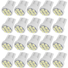 20 Pcs DC 12V Auto Internal T10 White 8-LED 1210 Surface Mount Device Signal Marker Light Bulb