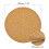 40 Pcs Self-Adhesive Cork Round Coasters, 3.75" x 3.75" Brown 2