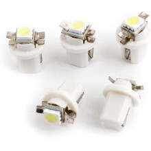 5 Pcs White B8.5 5050 Surface Mount Device LED Indicator Side Light for Vehicle Car