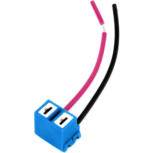 Car Plastic Covered 2 Wires H7 Light Socket Connector for Headlight