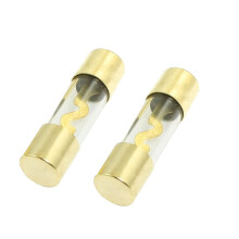 Car Audio 60A 38mmx10mm AGU Glass Tube Fuses 2 Pcs