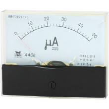 Analog Current Panel Meter DC 0-50uA 2uA Scale 44C2 Ammeter for Automotive Circuit Testing Charging Battery Ampere Tester Gauge Pack of 1