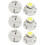6pcs T4.7 White 5050 LED Surface Mount Device Dashboard Panel Meter Light Bulb Internal 1