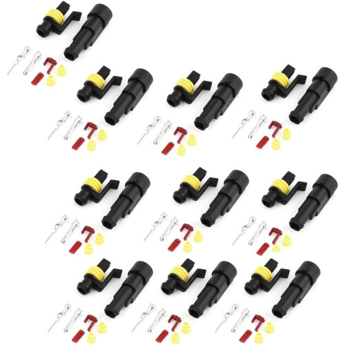 Wire Connector Socket in Type Sealed Waterproof Electrical Car 10 Set