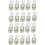 20 Pcs T10 1210 20 Surface Mount Device LED Wedge Bulbs Car Side Marker Light Internal 1